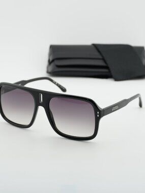Isabel Marant IM 0125/S 0807 9O Square Sunglasses - Black/Grey